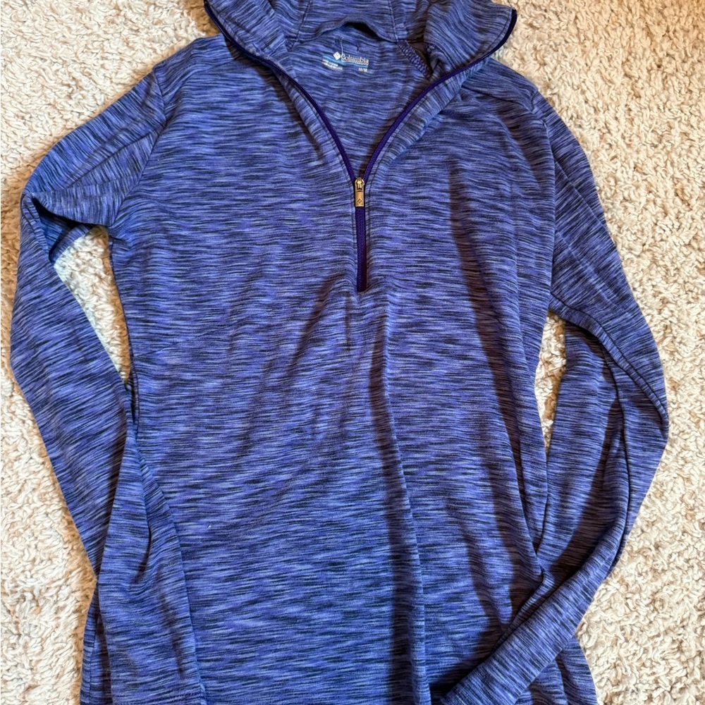 Columbia Heathered Purple Quarter-Zip Pullover